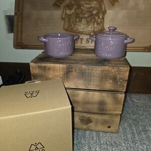 Purple Salt and Pepper Stoneware Set